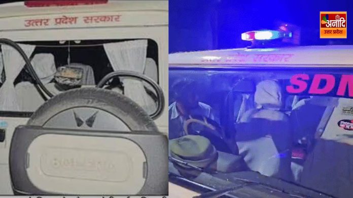 In Aligarh, villagers attacked the SDM's car!