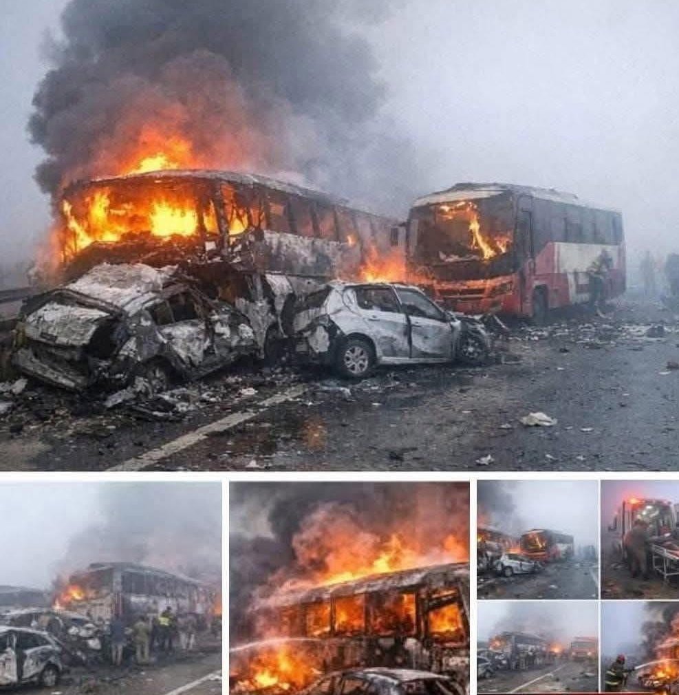 मथुरा एक्सप्रेस-वे पर भीषण हादसा